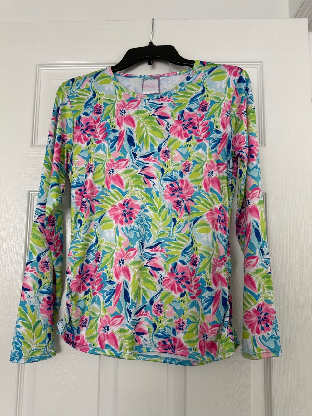 Stella Parker Pink & Blue Floral Long-Sleeve Top